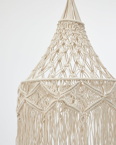 Boho Διακοσμητικό Οροφής Macrame με Κρόσσια Milo 40x61x10cm