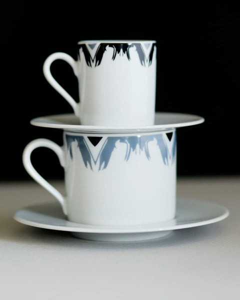 Κούπα Espresso με Πιατάκι Rotate Ikat σε 2 Αποχρώσεις