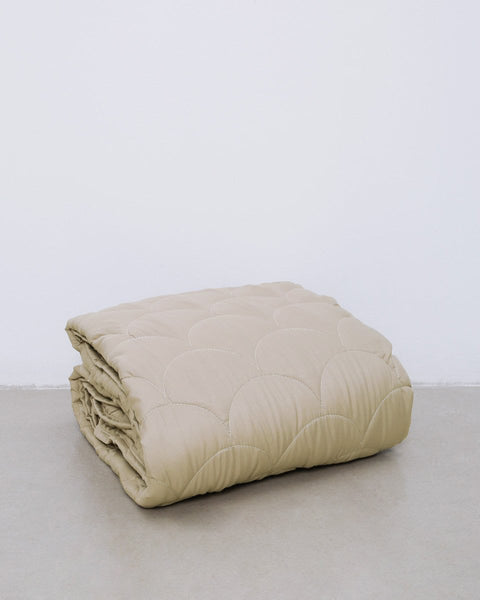 Μονόχρωμο Κουβερλί Microfiber Sandy-Μπεζ απαλό-Μονή