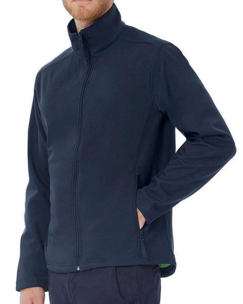 Ανδρικό Αδιάβροχο Μπουφάν Softshell Basic Line σε 6 Αποχρώσεις-Μπλε Navy-X Large