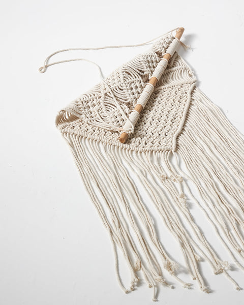 Boho Διακοσμητικό Τοίχου Macrame με Κρόσσια Navi 40x70cm