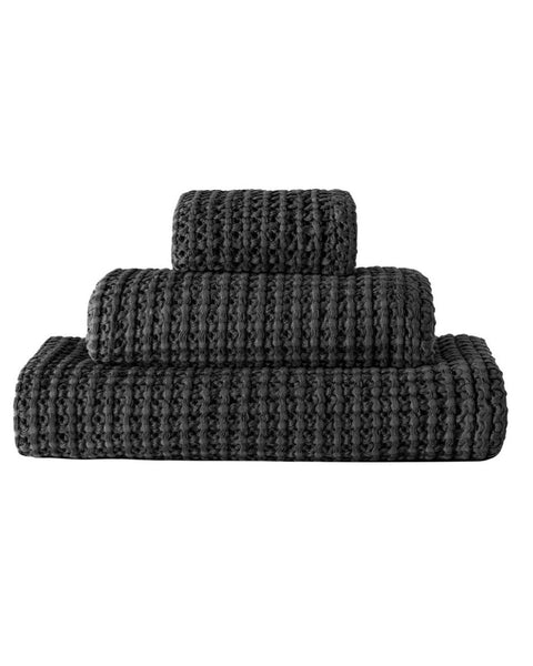 Βαμβακερή Πικέ Πετσέτα Neo Kimisoo 650gsm σε 5 Αποχρώσεις-Ανθρακί-Χειρός | 30x50cm