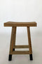 Σκαμπώ Teak με Μαύρα Πόδια New Antik 42x25x54cm