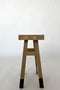 Σκαμπώ Teak με Μαύρα Πόδια New Antik 42x25x54cm