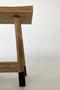 Σκαμπώ Teak με Μαύρα Πόδια New Antik 42x25x54cm