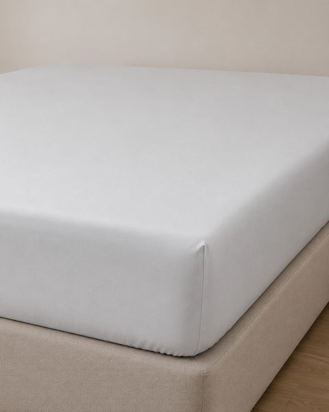 Microsilk Μονόχρωμο Σεντόνι με Λάστιχο Oscar 6 Αποχρώσεις-Γκρι-Υπέρδιπλη