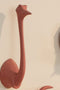 Διακοσμητικό Ξύλινο Άγκιστρο Τοίχου Animal Big Ostrich Υ30cm σε 7 Αποχρώσεις-Terracotta