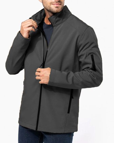Ανδρικό Αδιάβροχο Μπουφάν Softshell Pennie Sea- Technical-Ανθρακί-Medium