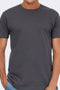 Unisex Βαμβακερή Κοντομάνικη Μπλούζα T-Shirt Basic Line 5 Αποχρώσεις-Ανθρακί-Small