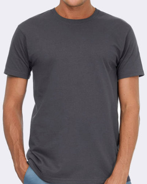Unisex Βαμβακερή Κοντομάνικη Μπλούζα T-Shirt Basic Line 5 Αποχρώσεις-Ανθρακί-Small