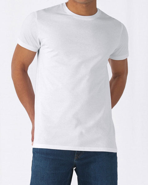 Unisex Βαμβακερό T-Shirt με Λαιμόκοψη Basic Line 4 Αποχρώσεις-Άσπρο-Small