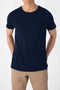 Unisex Βαμβακερό T-Shirt με Λαιμόκοψη Basic Line 4 Αποχρώσεις-Μπλε-Medium
