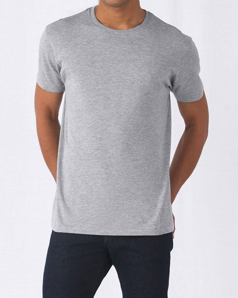 Unisex Βαμβακερό T-Shirt με Λαιμόκοψη Basic Line 4 Αποχρώσεις-Γκρι-Small
