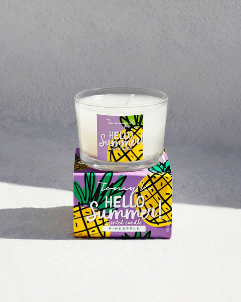 Αρωματικό Κερί Pineapple Hello Summer Tomy K 160gr 8.5x8.5x5.6cm