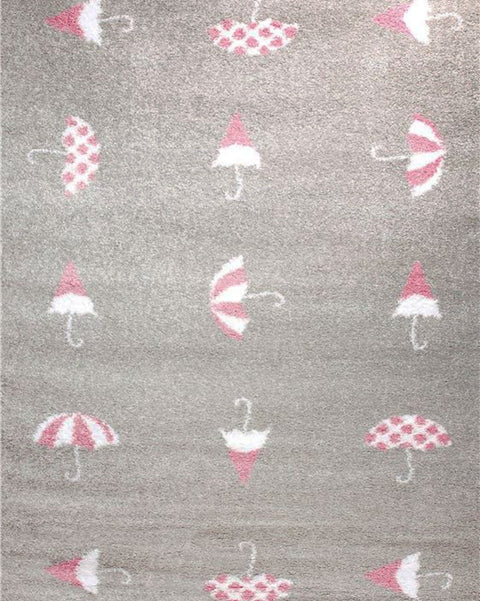 Παιδική Φριζέ Μοκέτα με το Μέτρο Pink Umbrellas
