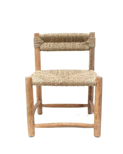 Πολυθρόνα Από Ξύλο Teak Πλεκτή με Κορδόνι Bali 60x60x80cm