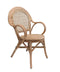 Πλεκτή Πολυθρόνα από Φυσικό Rattan & Bamboo Joyce 57x58.5x93.5cm