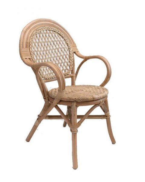 Πλεκτή Πολυθρόνα από Φυσικό Rattan & Bamboo Joyce 57x58.5x93.5cm