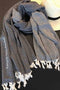 Φουλάρι Scarf Sarong Από Bamboo με Κρόσσια Relaxation 100x190cm