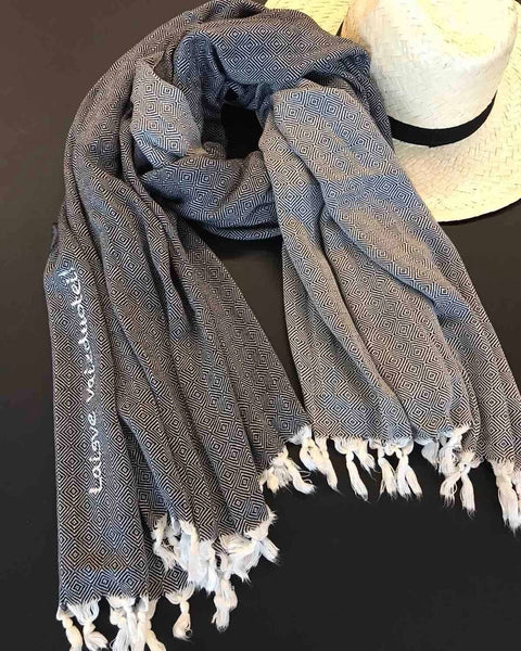 Φουλάρι Scarf Sarong Από Bamboo με Κρόσσια Relaxation 100x190cm