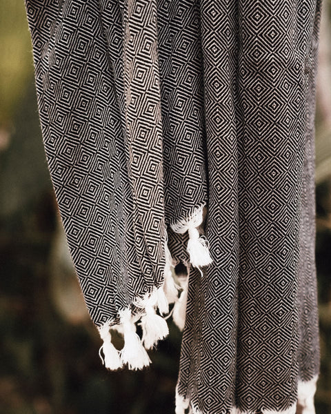 Φουλάρι Scarf Sarong Από Bamboo με Κρόσσια Relaxation 100x190cm