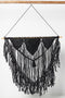 Boho Διακοσμητικό Τοίχου Βαμβακερό Macrame Rohan σε 2 Αποχρώσεις-Μαύρο-80x80cm