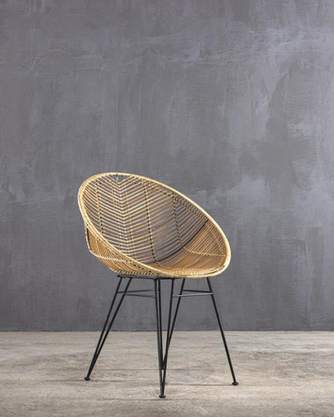 Πολυθρόνα από Φυσικό Rattan Rotang 65x63x88cm