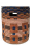 Διακοσμητικό Καλάθι από Φύλλα Φοίνικα Mosaic 40x40x45cm