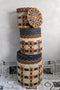 Διακοσμητικό Καλάθι από Φύλλα Φοίνικα Mosaic 40x40x45cm