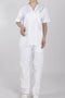 Unisex Ιατρικό Λευκό Κοστούμι με Κοντό Μανίκι Scrub-Large