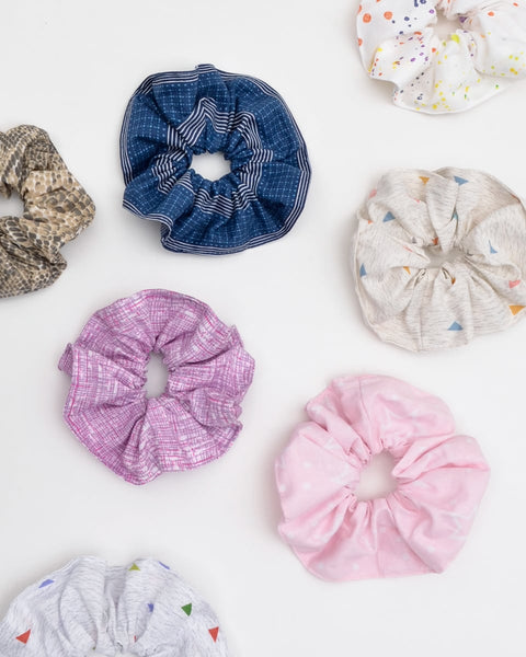 Scrunchies Λαστιχάκι Μαλλιών Abstract Μωβ