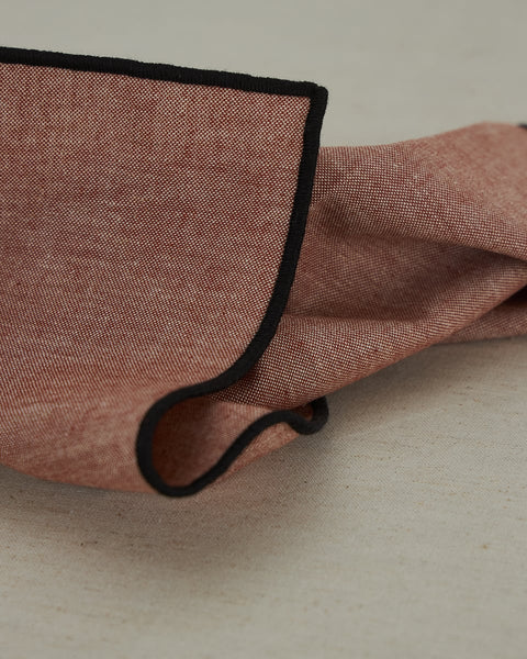 Μονόχρωμη Πετσέτα Φαγητού με Φεστόνι Sines 53x53cm-Terracotta