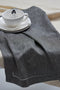 Μονόχρωμη Πετσέτα Φαγητού με Αζούρ Sintra 53x53cm-Μαύρο