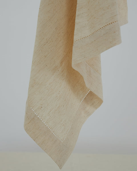 Μονόχρωμη Πετσέτα Φαγητού με Αζούρ Sintra 53x53cm-Μπεζ