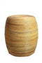 Σκαμπώ Χαμηλό από Φυσικό Rattan & Bamboo Raw 42x42x47cm