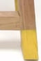 Σκαμπώ Teak με Κίτρινα Πόδια New Antik 42x25x54cm