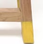Σκαμπώ Teak με Κίτρινα Πόδια New Antik 42x25x54cm