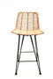 Ψηλό Σκαμπώ απο Φυσικό Rattan Pilar 44x50x65/90cm