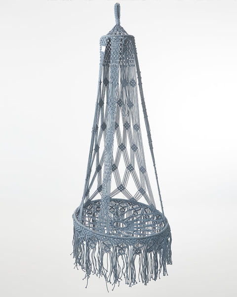Boho Μακραμέ Μπλε Μεγάλη Κούνια Skye 76x183cm