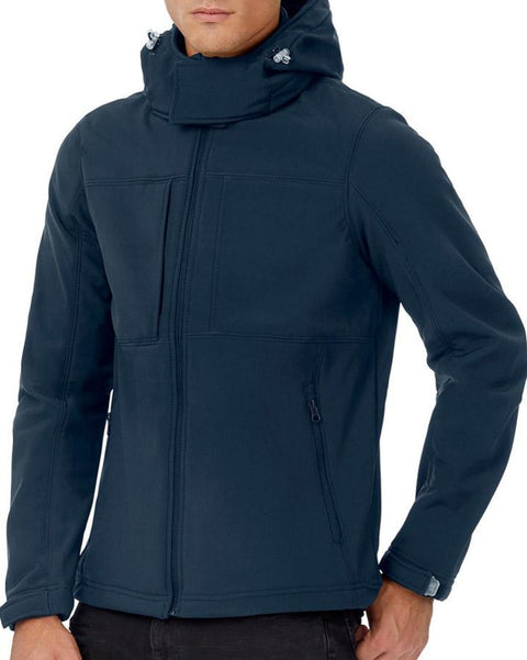 Ανδρικό Αδιάβροχο Μπουφάν Softshell με Κουκούλα Basic Line σε 4 Αποχρώσεις