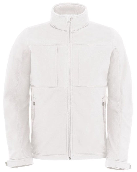 Ανδρικό Αδιάβροχο Μπουφάν Softshell με Κουκούλα σε 4 Αποχρώσεις-Άσπρο-Medium