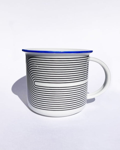 Κούπα Λευκή Πορσελάνη Stadium Tomy K σε 2 Αποχρώσεις 250ml-Μαύρο