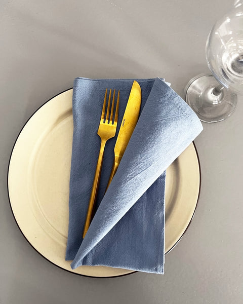 Επαγγελματική Πετσέτα Φαγητού Catering 8 αποχρώσεις Stonewashed Luxury-Μπλε