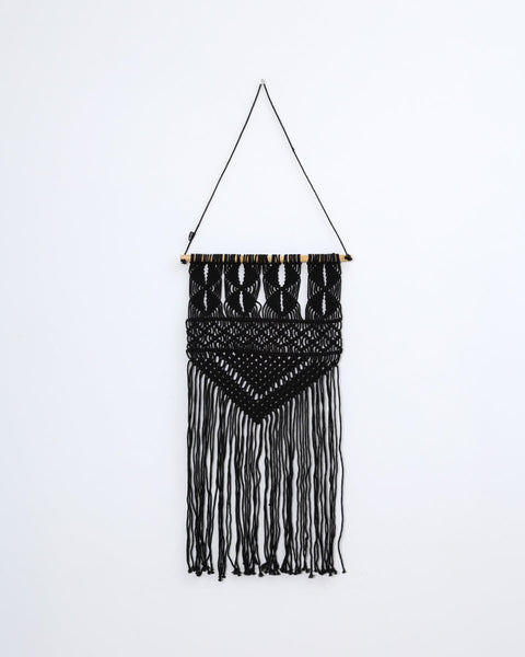 Boho Διακοσμητικό Τοίχου Macrame Tagger-Μαύρο