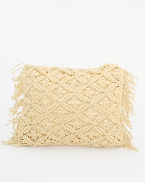 Boho Βαμβακερή Macrame Μαξιλαροθήκη Φιγούρας Tagger σε 8 Αποχρώσεις-Λεμονί