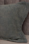3D Βαμβακερή Stonewashed Μαύρη- Γκρι Oxford Μαξιλαροθήκη Taline