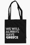 Βαμβακερή Μαύρη Τσάντα Tote Bag Memories Tomy K 37x40cm