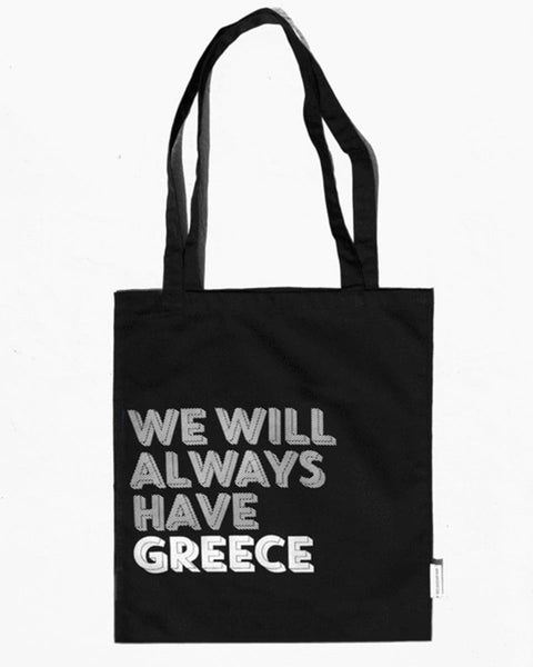 Βαμβακερή Μαύρη Τσάντα Tote Bag Memories Tomy K 37x40cm