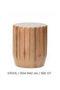 Σκαμπώ Τραπεζάκι Gear Teak Φυσικό Habitat 34x34x42cm