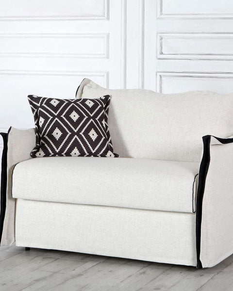 Υφασμάτινη Πολυθρόνα- Κρεβάτι με Αποσπώμενο Λινό Κάλυμμα Troyes 95x118cm